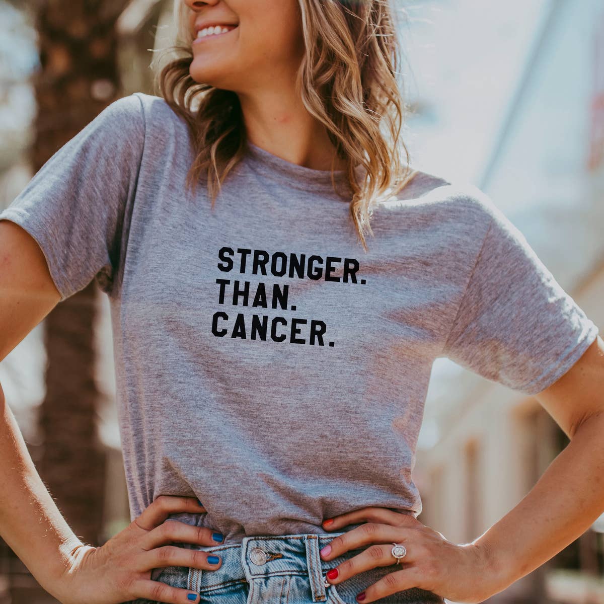 Stronger Than Cancer - Breast Cancer Awareness Tee